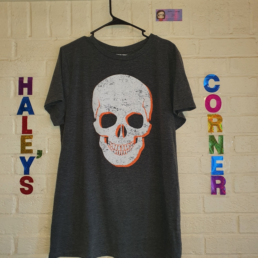 Men's Mission Ridge Gray Skeleton Short Sleeve T-Shirt Large